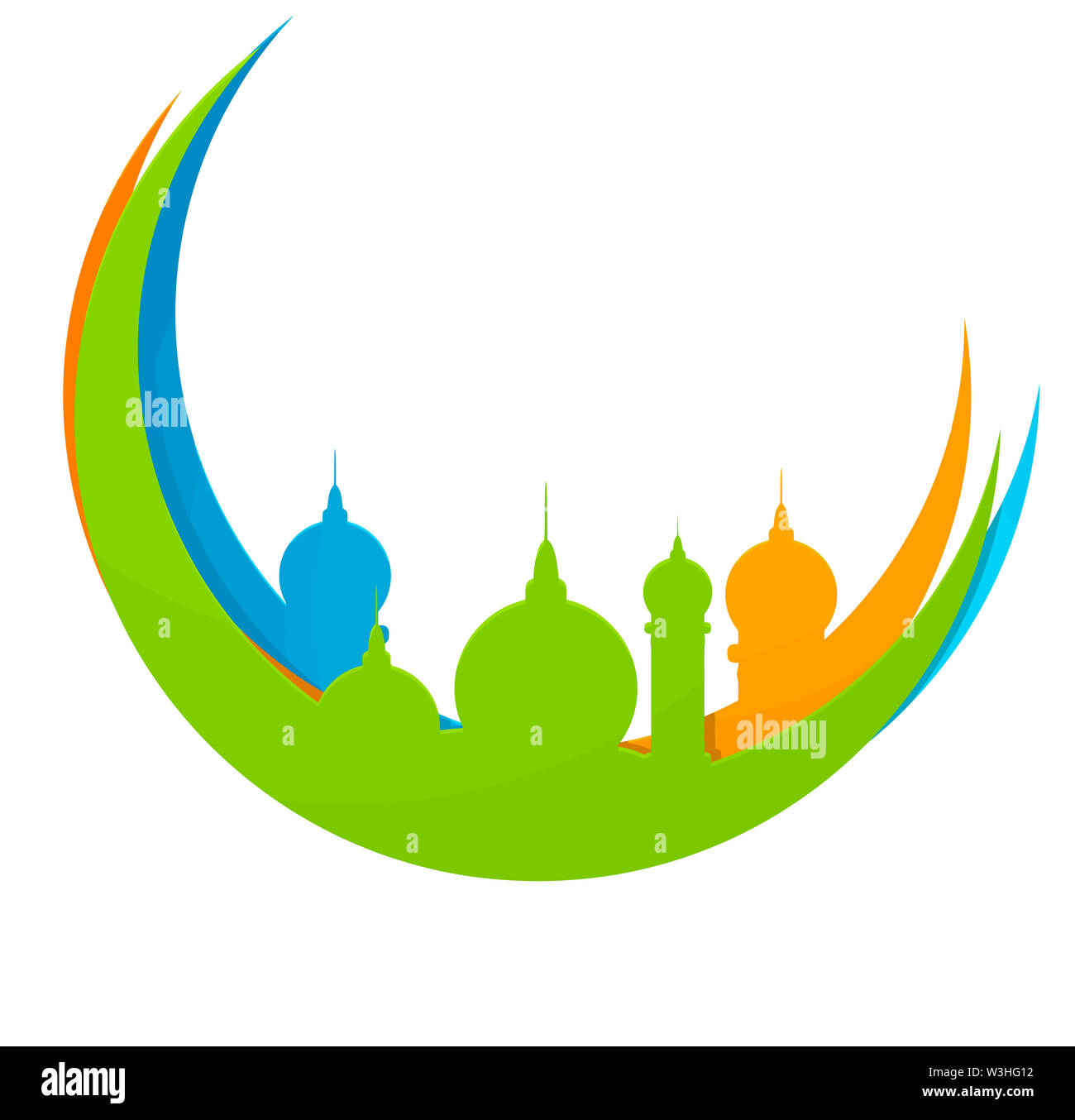 Ramadan kareem culture traditionnelle mosquée musulmane lune illustration Banque D'Images