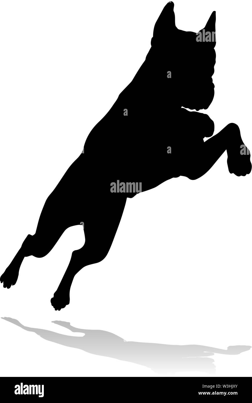 Silhouette chien Animal de compagnie Illustration de Vecteur