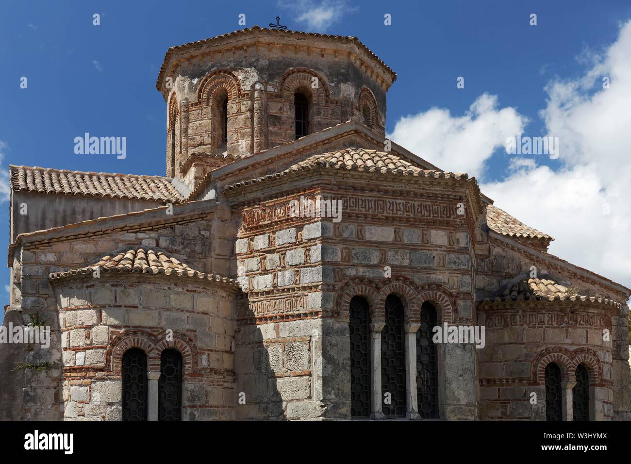 Eglise grecque orthodoxe de Jason et Sossipatros, architecture Byzantine, la ville de Corfou, l'île de Corfou, îles Ioniennes, Grèce Banque D'Images