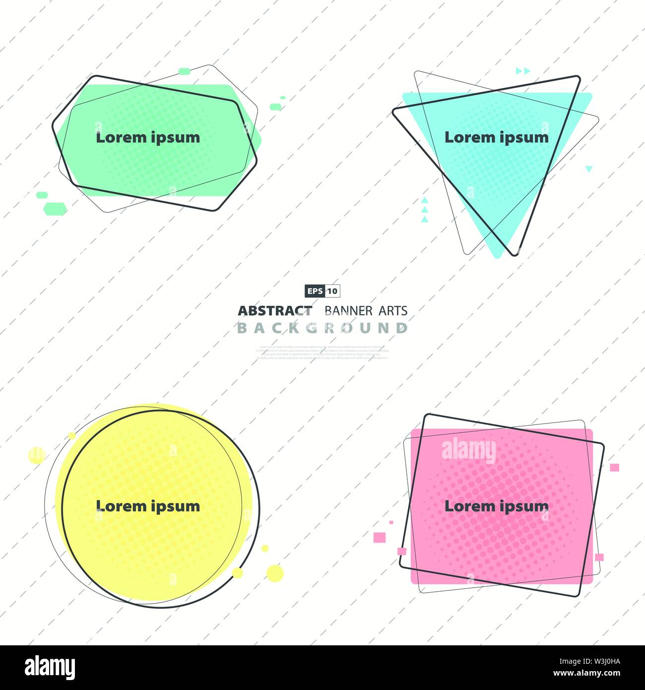 Abstract banners set design modèle coloré. Utiliser pour la conception de bannières, graphismes, Headline, couleur sujet. illustration vector eps10 Illustration de Vecteur