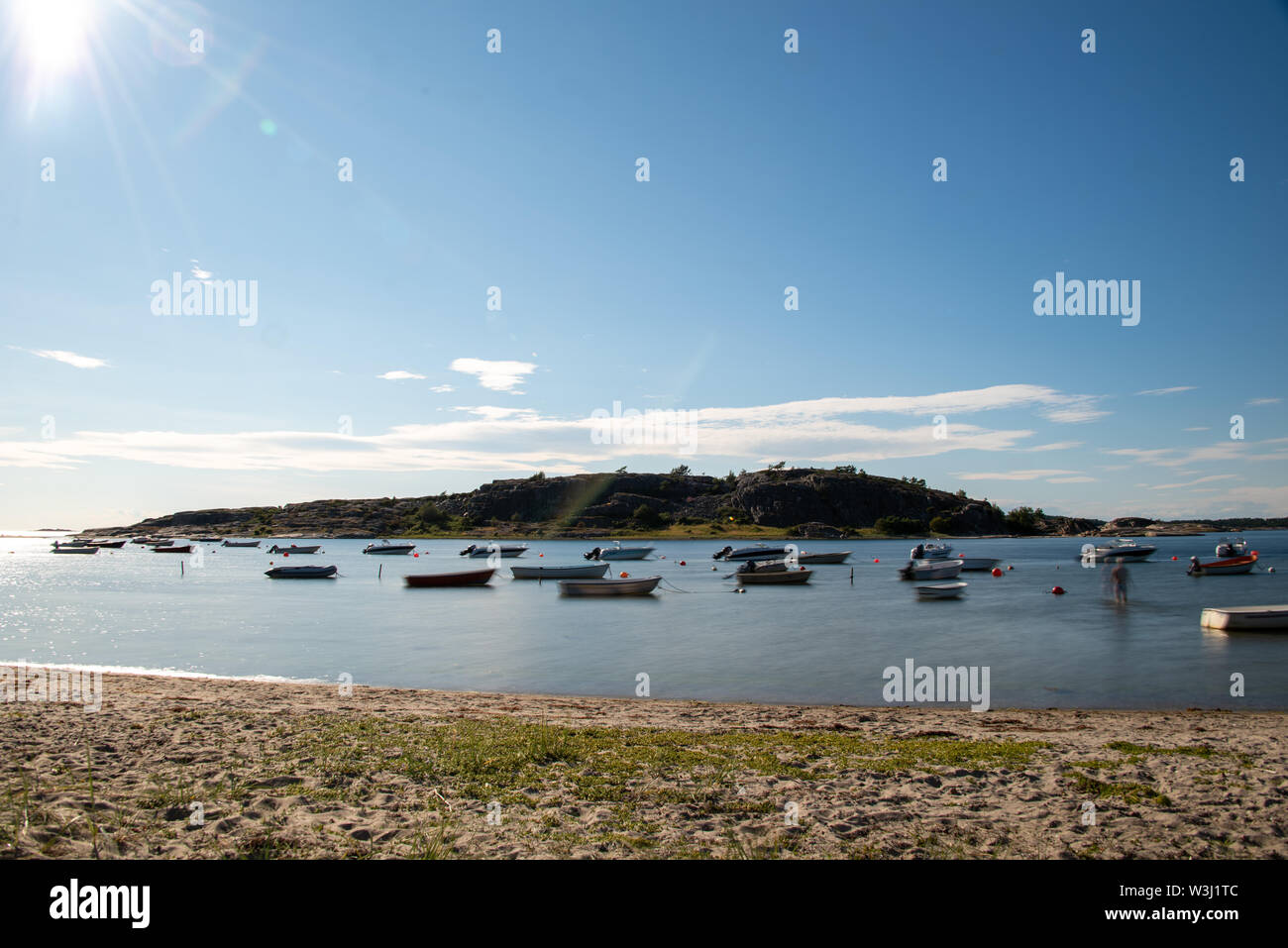 Vue de la côte de la mer Baltique, à l'ouest de la Suède Banque D'Images