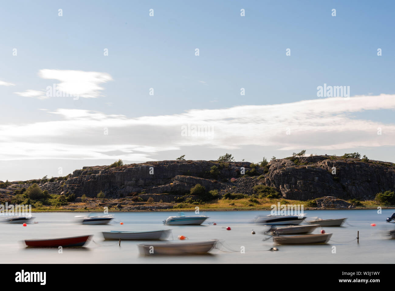Vue de la côte de la mer Baltique, à l'ouest de la Suède Banque D'Images