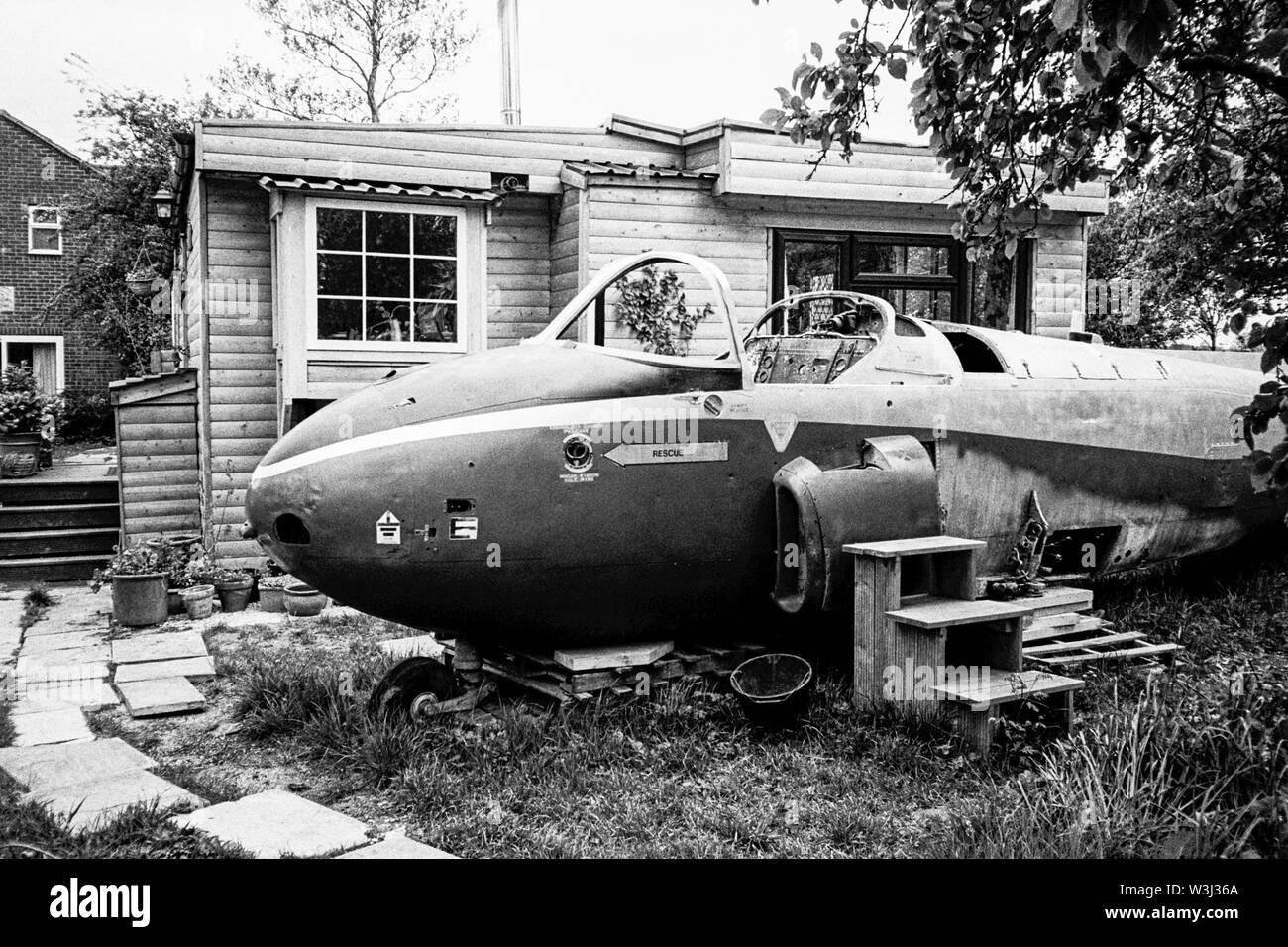 Jet provost trainer jet aircraft, Medstead, Alton, Hampshire, Angleterre, Royaume-Uni. Banque D'Images