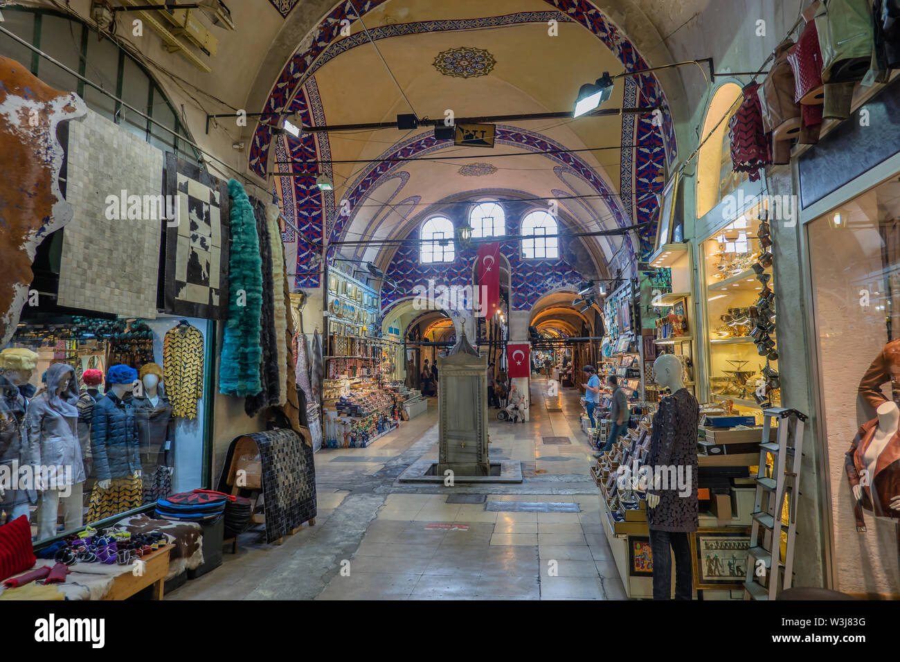 L'intérieur du Grand Bazar à Istanbul, Turquie Banque D'Images