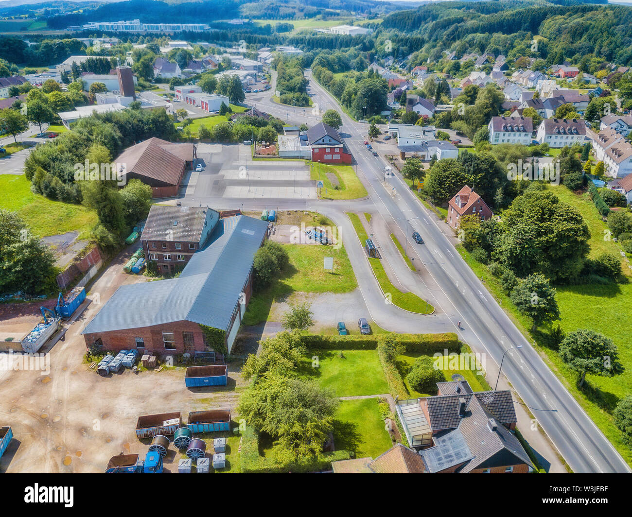 Vue aérienne de Gummersbach - Windhagen - Kotthausen Banque D'Images