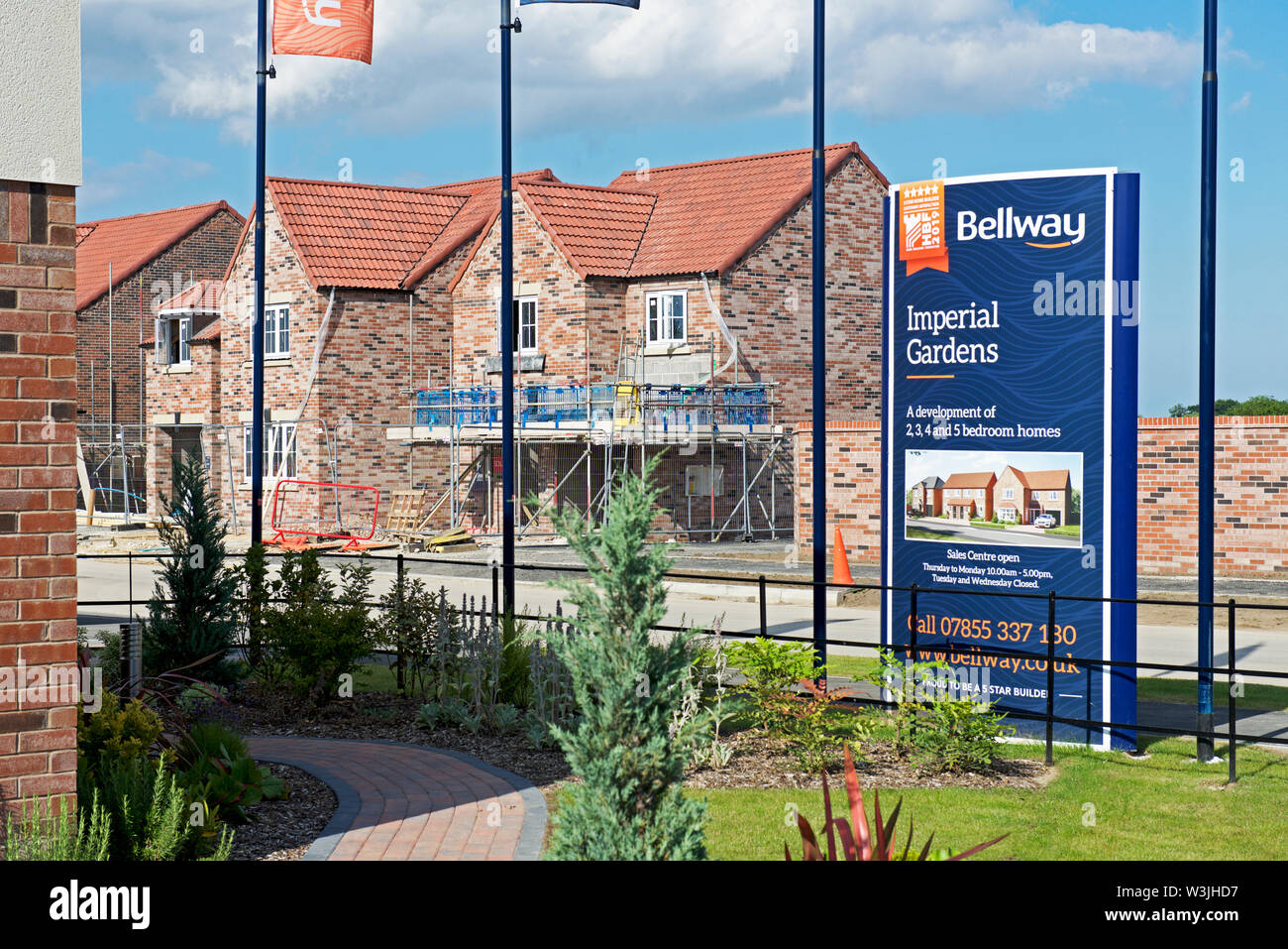 Imperial Gardens, un nouveau lotissement de Bellway constructeurs, Howden, East Yorkshire, England UK Banque D'Images