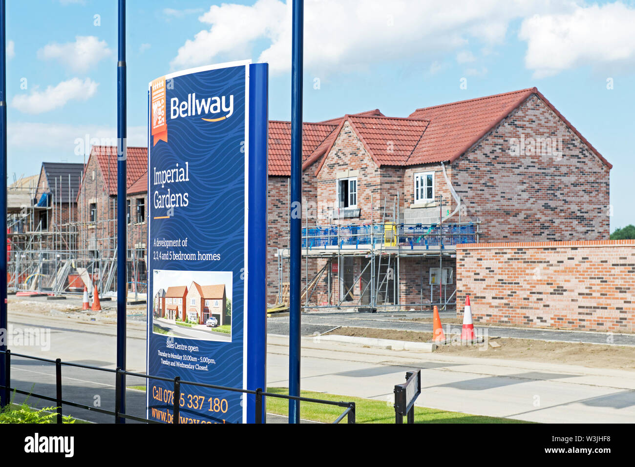 Imperial Gardens, un nouveau lotissement de Bellway constructeurs, Howden, East Yorkshire, England UK Banque D'Images