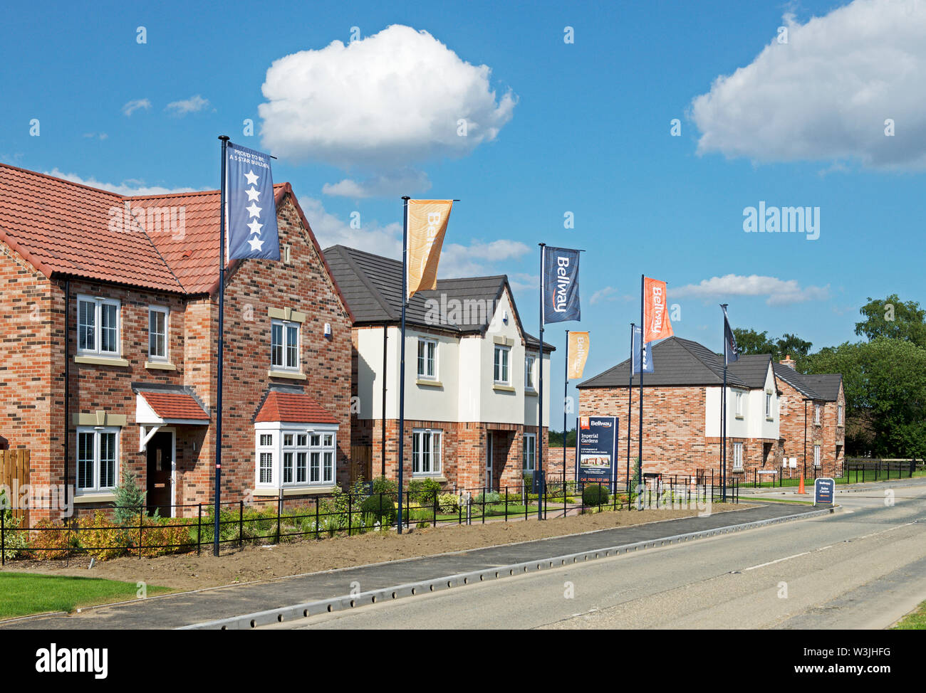 Imperial Gardens, un nouveau lotissement de Bellway constructeurs, Howden, East Yorkshire, England UK Banque D'Images