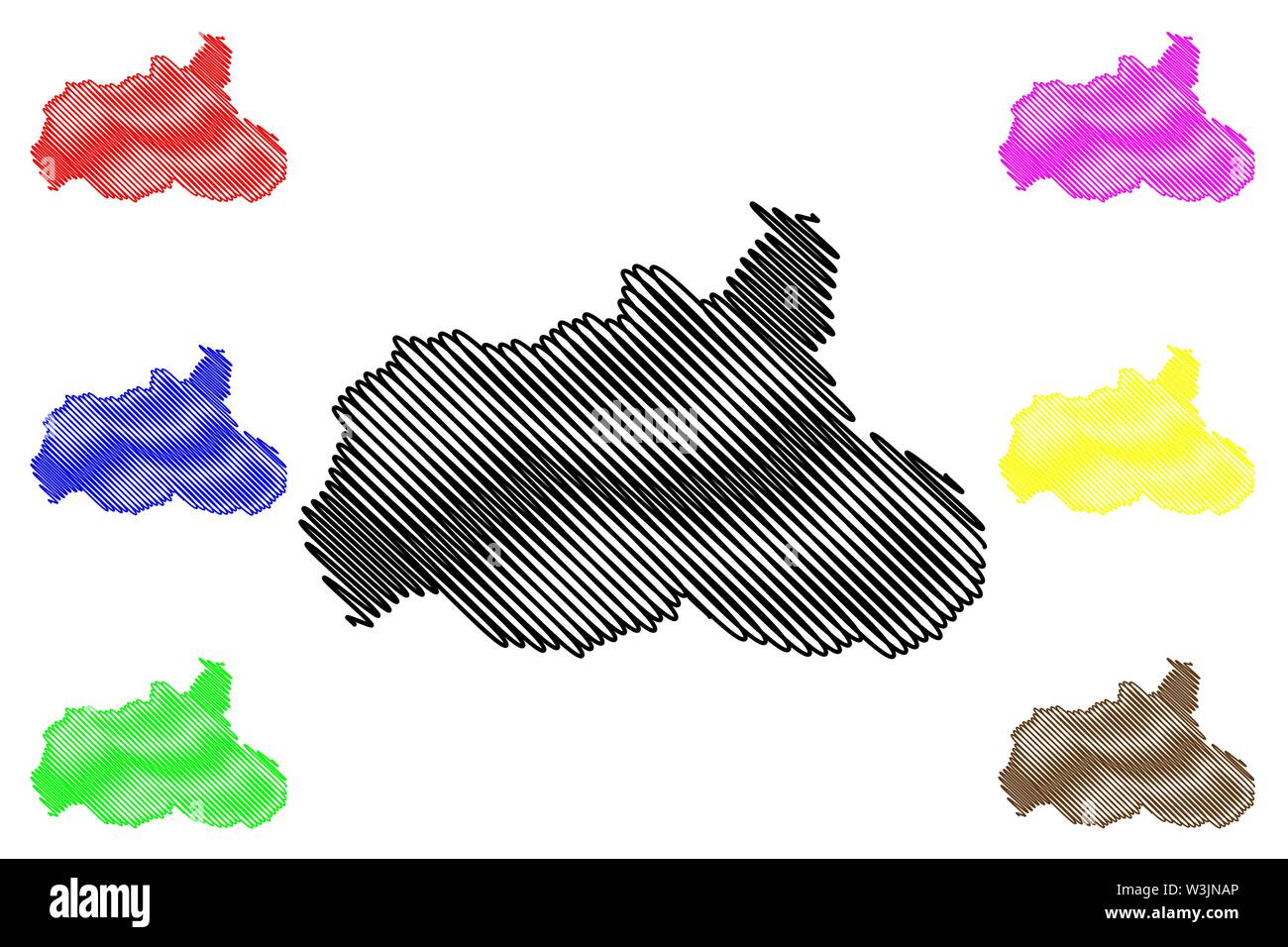 La province de Tungurahua (République de l'Équateur, les provinces de l'Équateur) map vector illustration gribouillage, croquis du Tungurahua Illustration de Vecteur