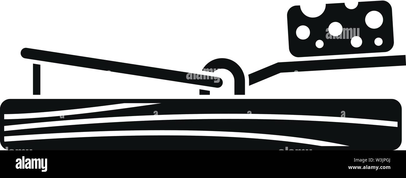 Piège à Souris sur l'icône de fromage. Simple illustration de piège à souris fromage icône vecteur pour la conception web isolé sur fond blanc Illustration de Vecteur