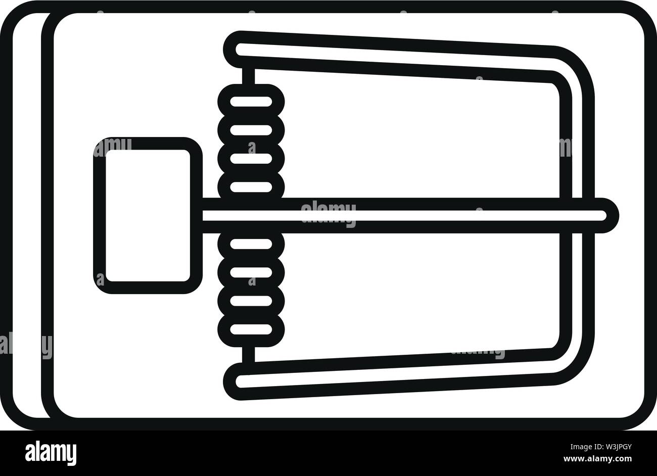Piège à Souris en bois. Piège à Souris en bois contour icône vecteur pour la conception web isolé sur fond blanc Illustration de Vecteur