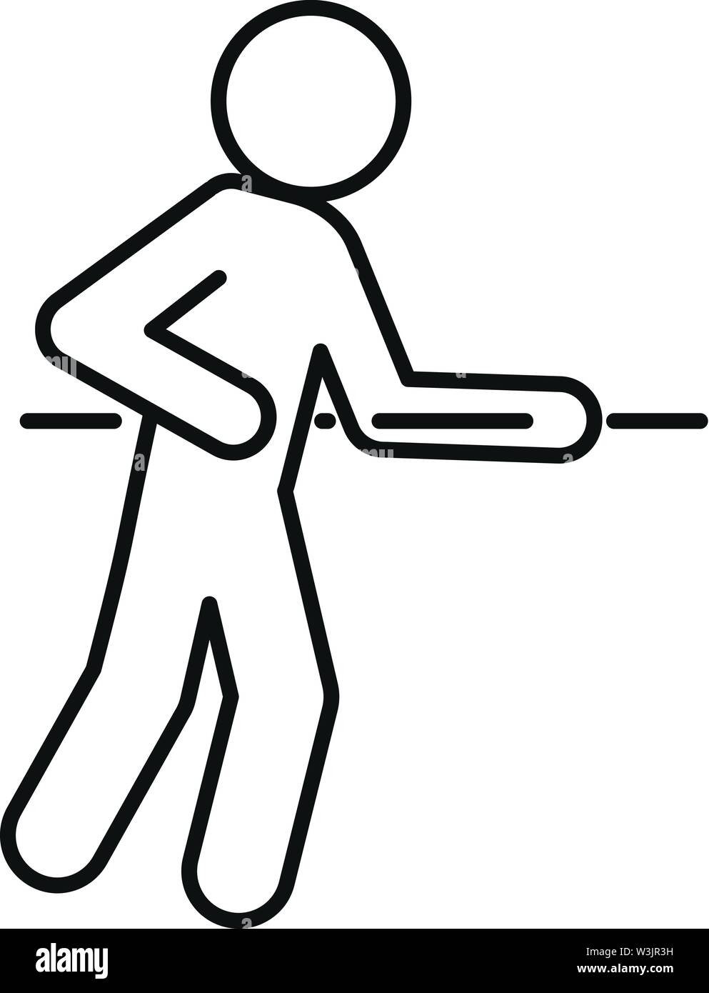 Sport la guerre. L'icône de remorqueur Contours remorqueur sport guerre icône vecteur pour la conception web isolé sur fond blanc Illustration de Vecteur