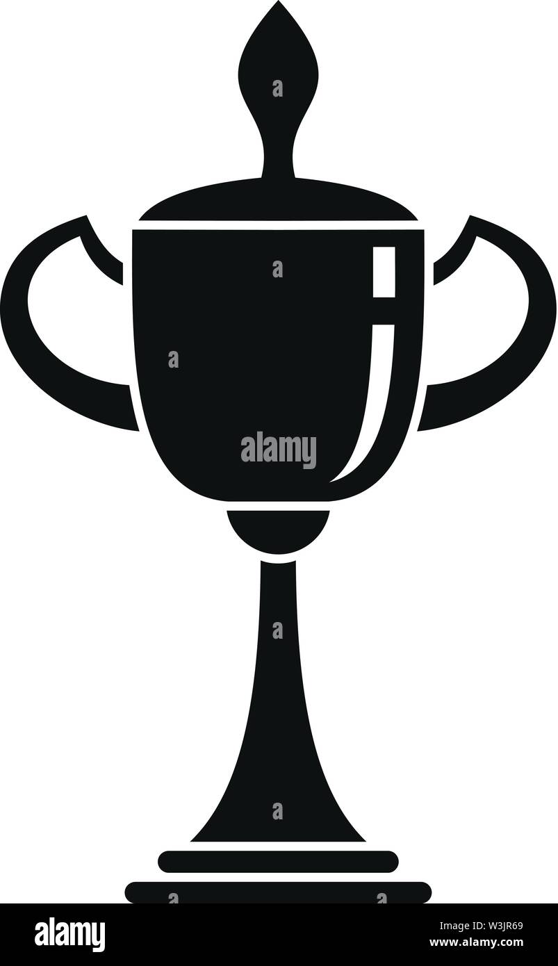 L'icône d'or de la coupe de volley-ball. Simple illustration de l'or de la coupe de volley-ball l'icône vecteur pour la conception web isolé sur fond blanc Illustration de Vecteur