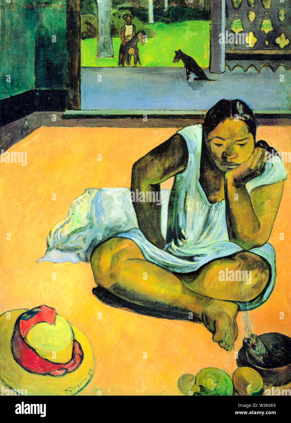 Paul Gauguin, Te Faaturuma, la femme, peinture, 1891 Banque D'Images