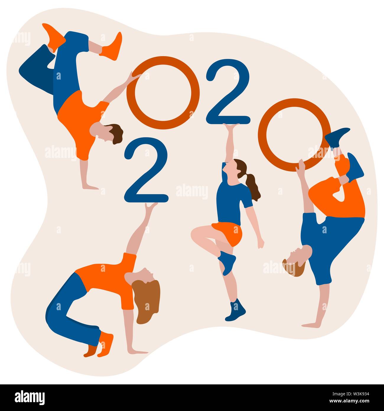 Bonne année. Vector illustration avec les numéros de l'année 2020 et de la danse. Street danse moderne. Soirée du Nouvel An. Pour la conception d'affiches, bannières ou Illustration de Vecteur Bonne année. Vector illustration avec les numéros de l'année 2020 et de la danse. Street danse moderne. Soirée du Nouvel An. Pour la conception d'affiches, bannières ou Illustration de Vecteur