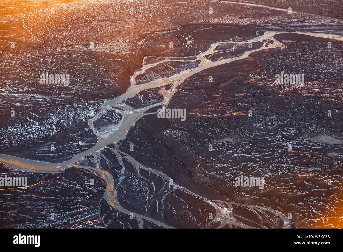 Arfarvegir Canyon, Mt. Lomagnupur, Parc national du Vatnajökull, Site du patrimoine mondial de l'UNESCO, de l'Islande Banque D'Images