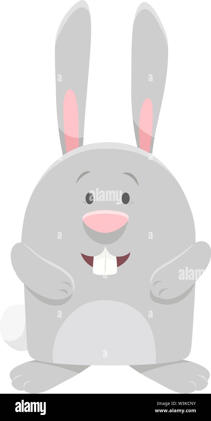 Cartoon Illustration de Happy Farm ou Lapin Bunny Comic personnage animal Illustration de Vecteur