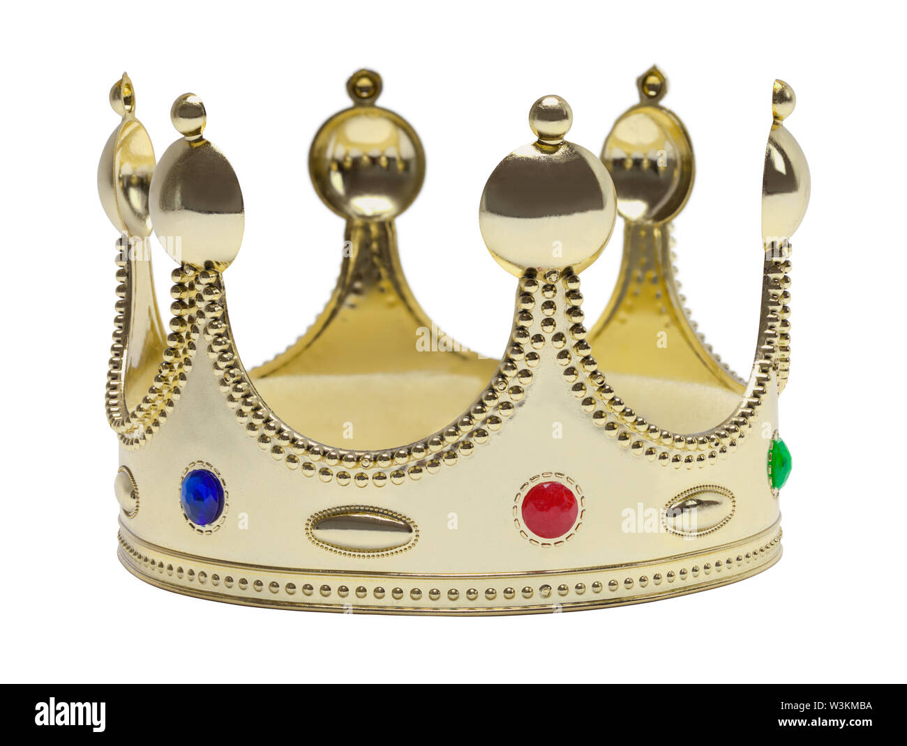 Royal Gold Kings Crown Cut Out sur fond blanc. Banque D'Images