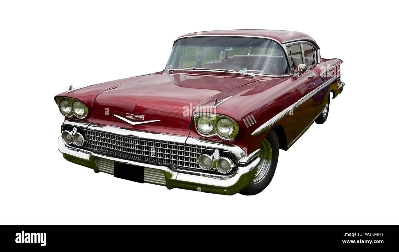 Chevrolet Impala sur fond blanc Banque D'Images