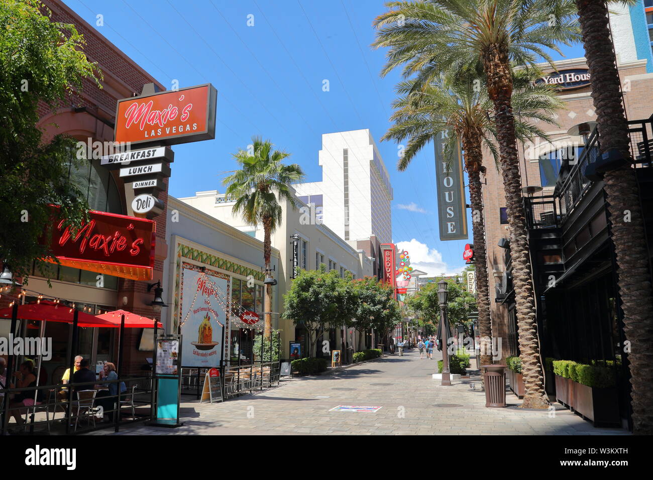 Le quartier de divertissements de LINQ à Las Vegas, Nevada, USA Banque D'Images