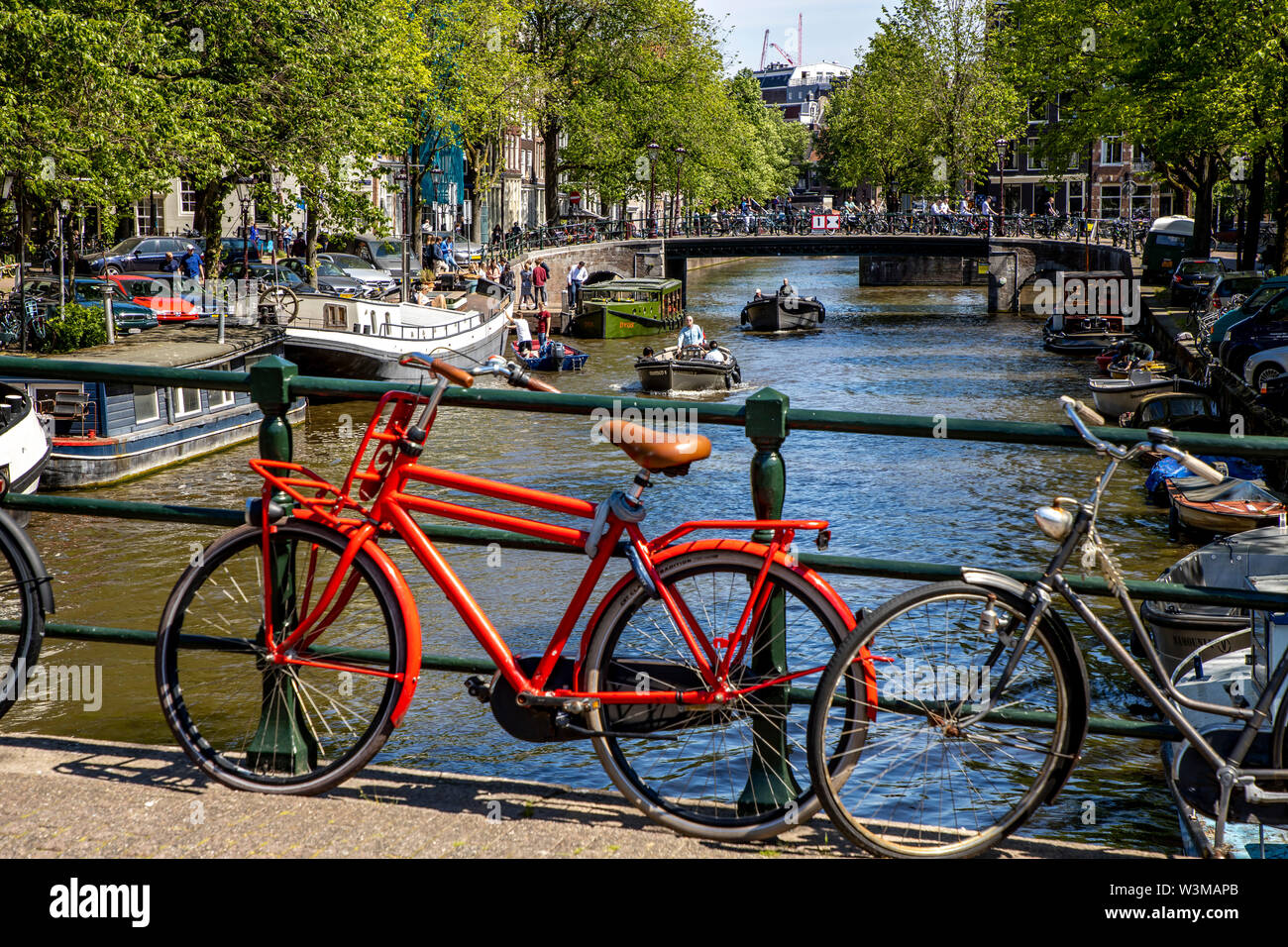 Amsterdam, Pays-Bas, centre-ville, vieille ville, canal Brouwersgracht, croisière, Banque D'Images