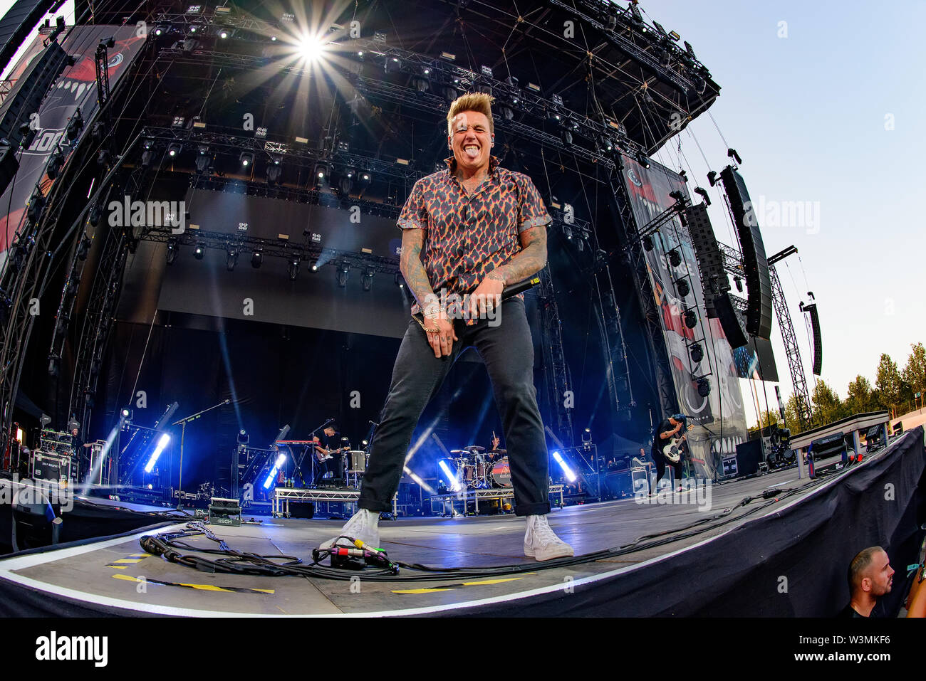 MADRID - 28 juin : Papa Roach (band) produisent en concert à télécharger (heavy metal music festival) Le 28 juin 2019 à Madrid, Espagne. Banque D'Images