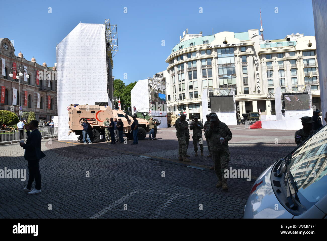 Commémorations de l'indépendance géorgienne, le 26 mai 2019, Place de la liberté, Tbilissi, Géorgie Banque D'Images