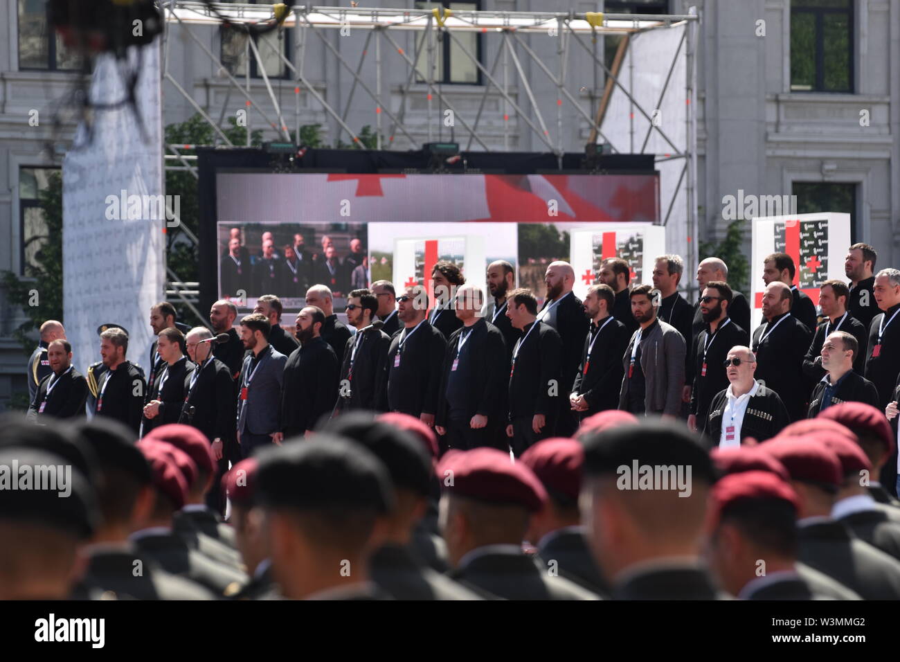 Commémorations de l'indépendance géorgienne, le 26 mai 2019, Place de la liberté, Tbilissi, Géorgie Banque D'Images