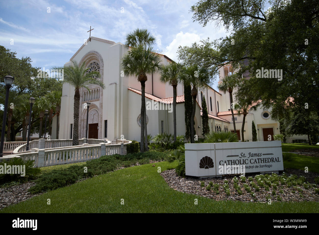 La cathédrale Catholique St James Orlando Florida USA Banque D'Images