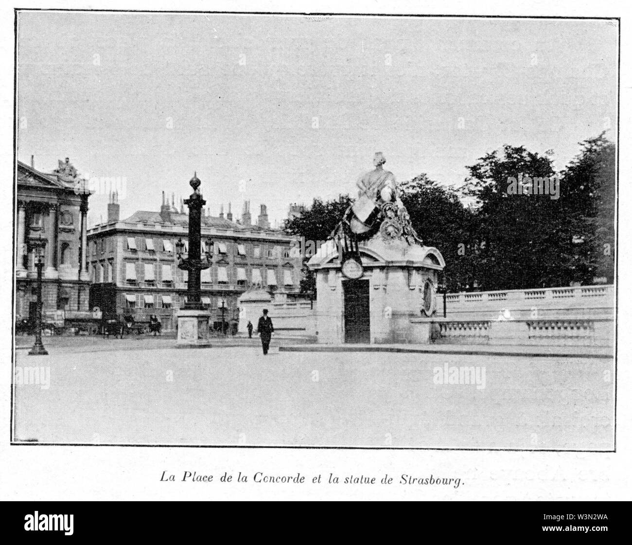 Clément Maurice Paris en plein air, BUC, 1897,065 La Place de la Concorde et la statue de Strasbourg. Banque D'Images