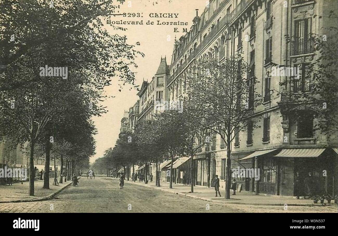 Clichy.Boulevard de Lorraine. Banque D'Images