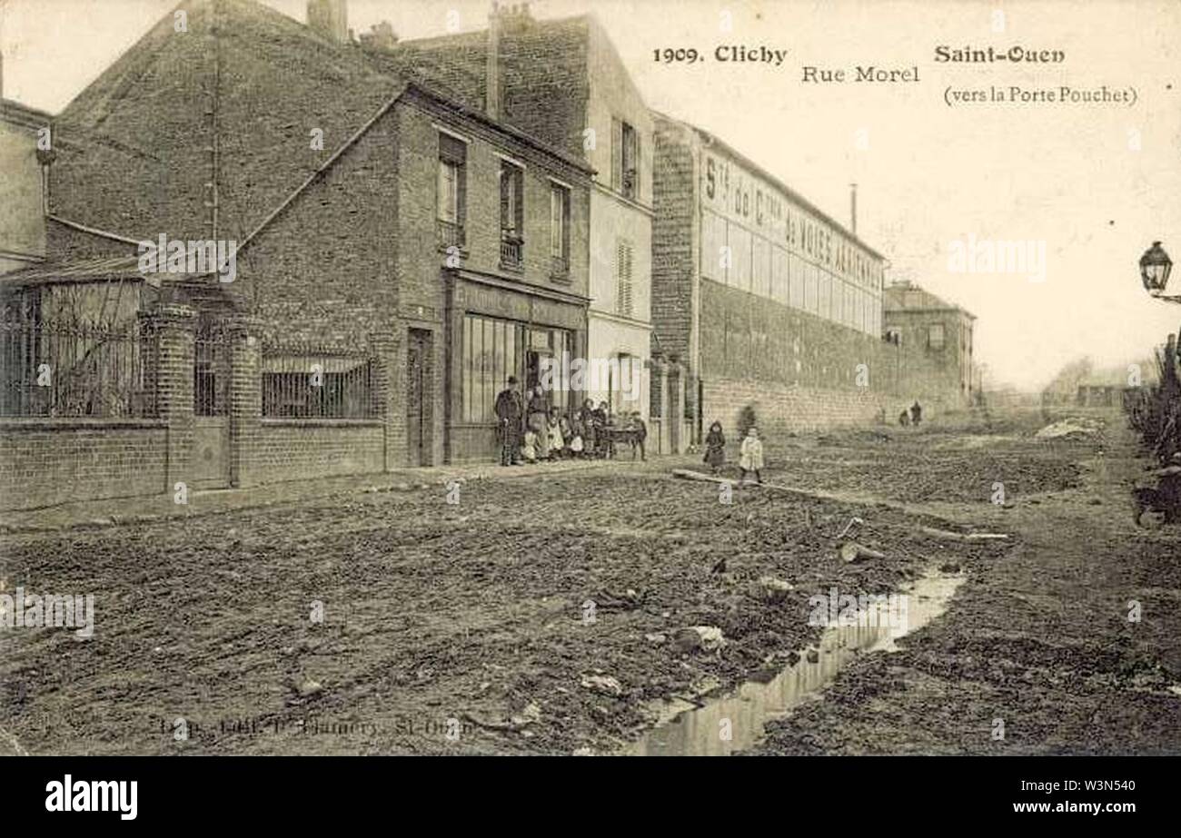 Clichy.Rue Morel. Banque D'Images