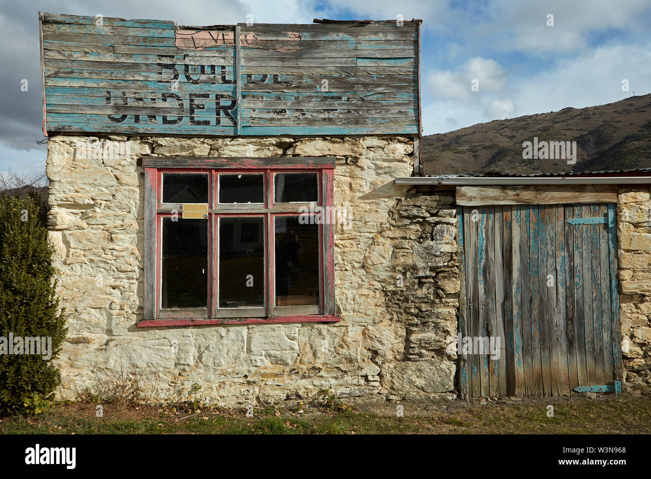Bâtiment historique de pompes funèbres, Clyde, Central Otago, île du Sud, Nouvelle-Zélande Banque D'Images