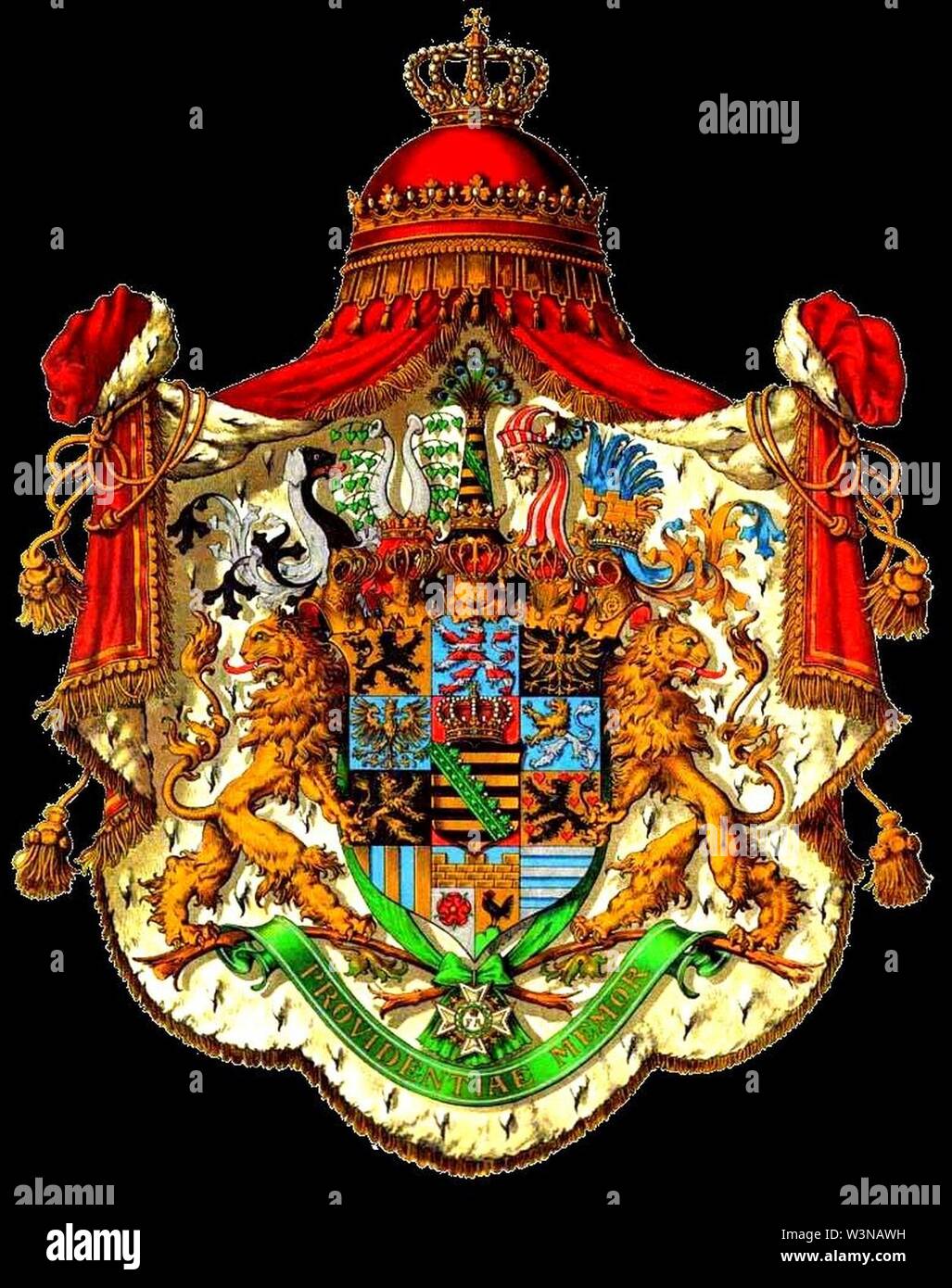 Armoiries de maison de Wettin Albert Ligne. Banque D'Images