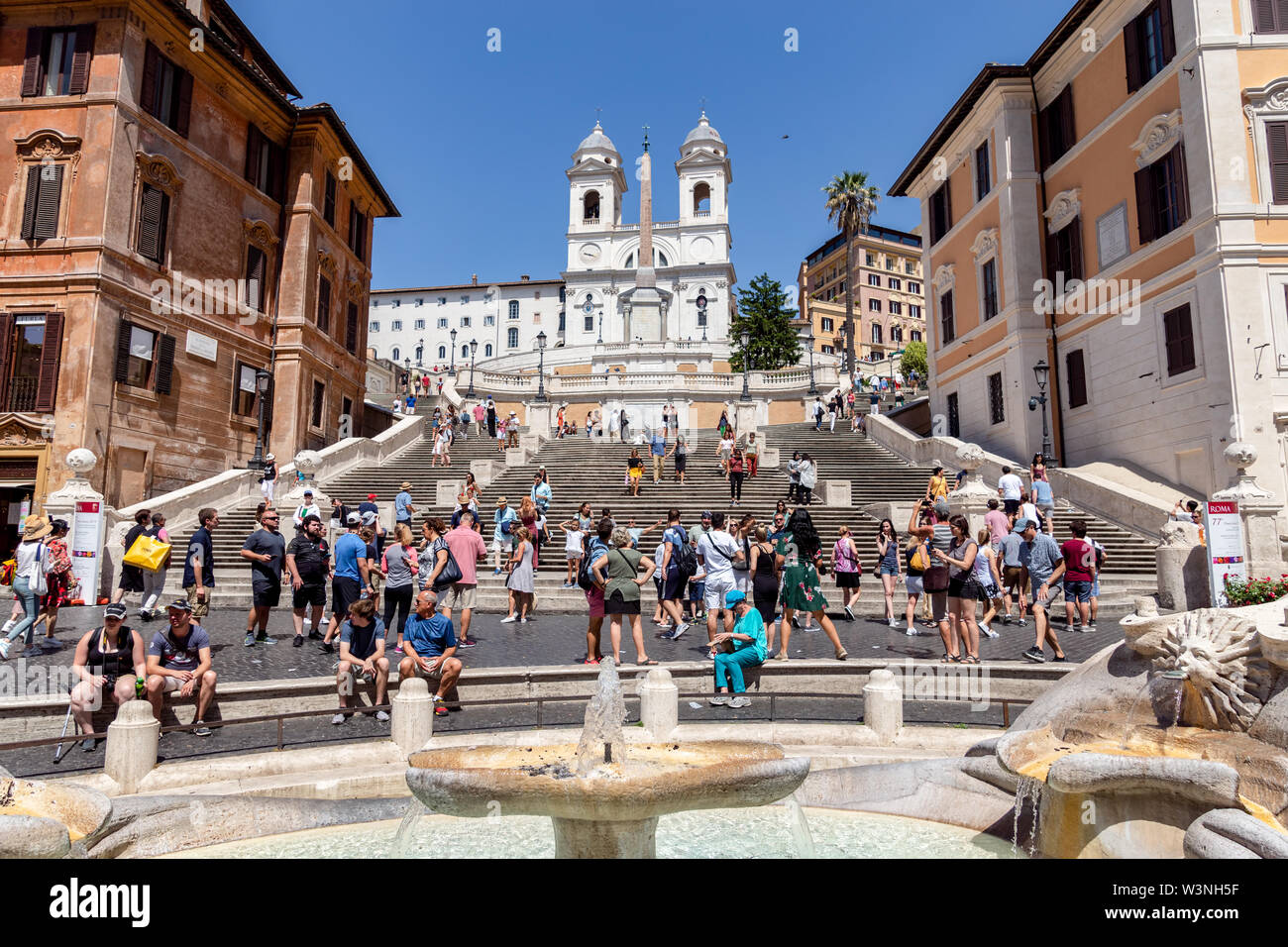 Les Marches Espagnoles et la Piazza di Spagna - Rome, Italie Banque D'Images