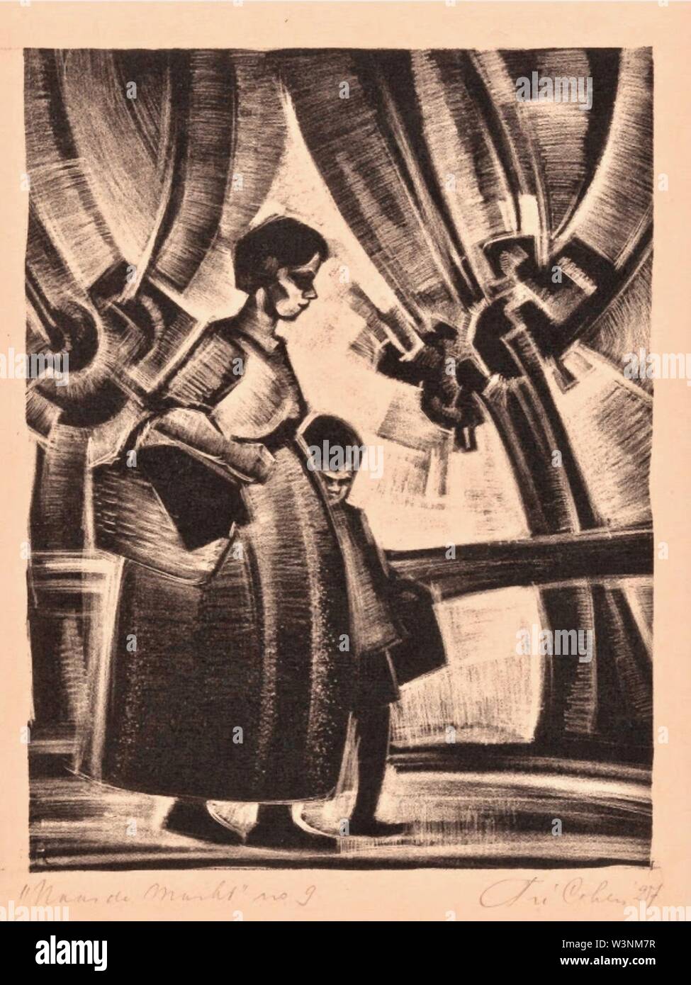 Cohen frederika sophia naar de markt 1927. Banque D'Images