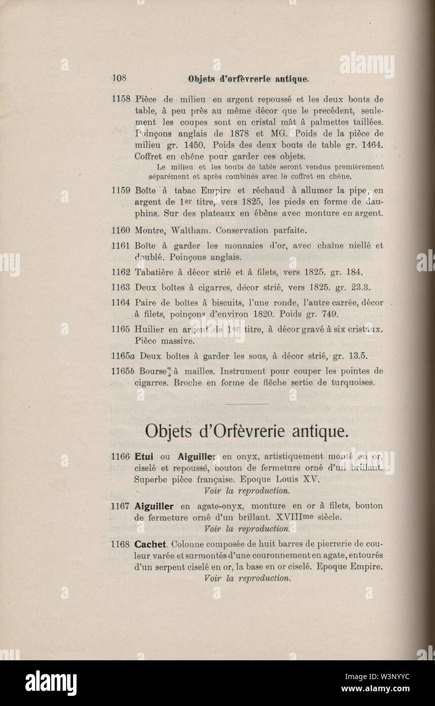 F.W. Collections Ross, La Haye, A. Durand, Paris et coll., p 108. Banque D'Images