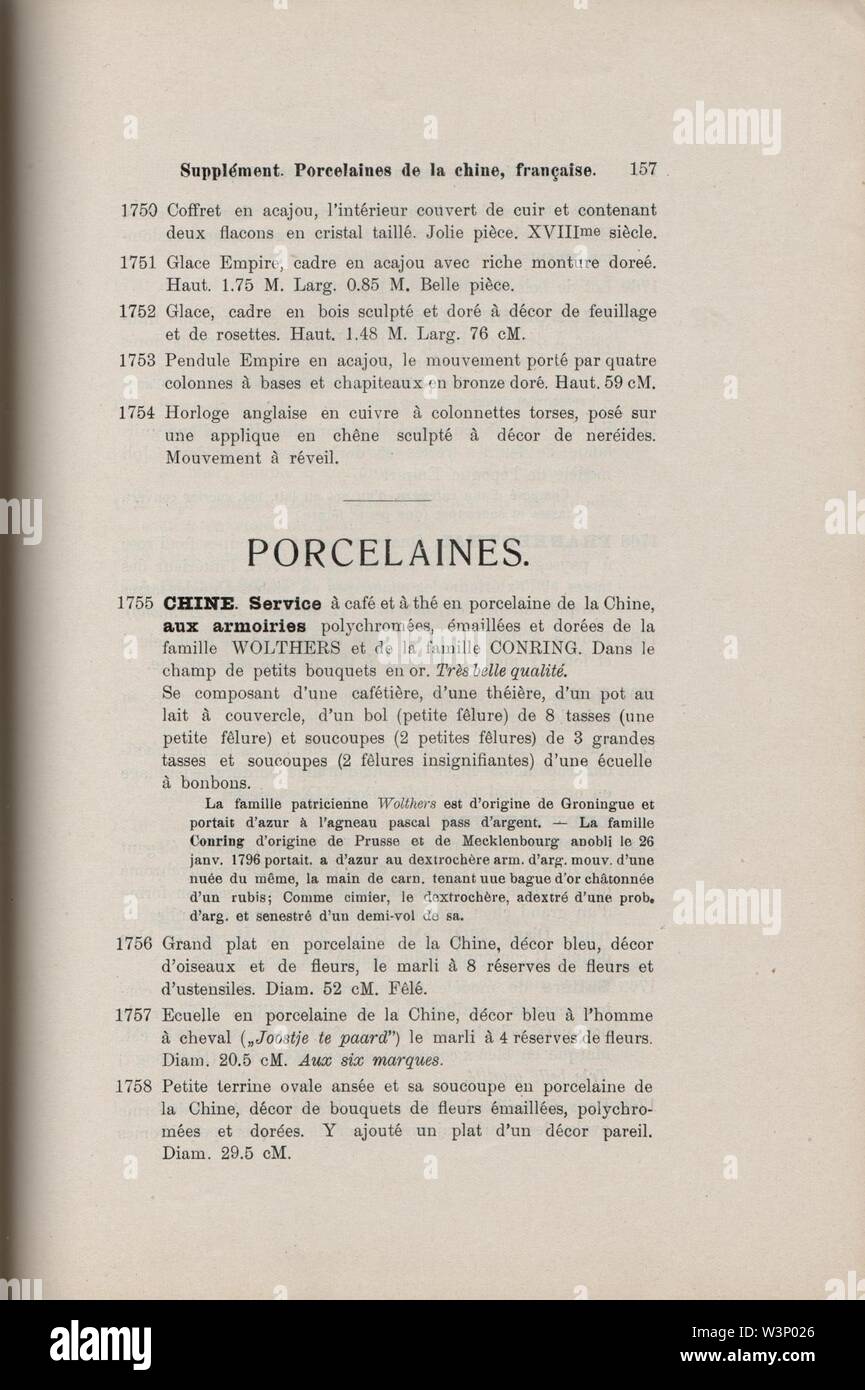 F.W. Collections Ross, La Haye, A. Durand, Paris et coll., p 157. Banque D'Images