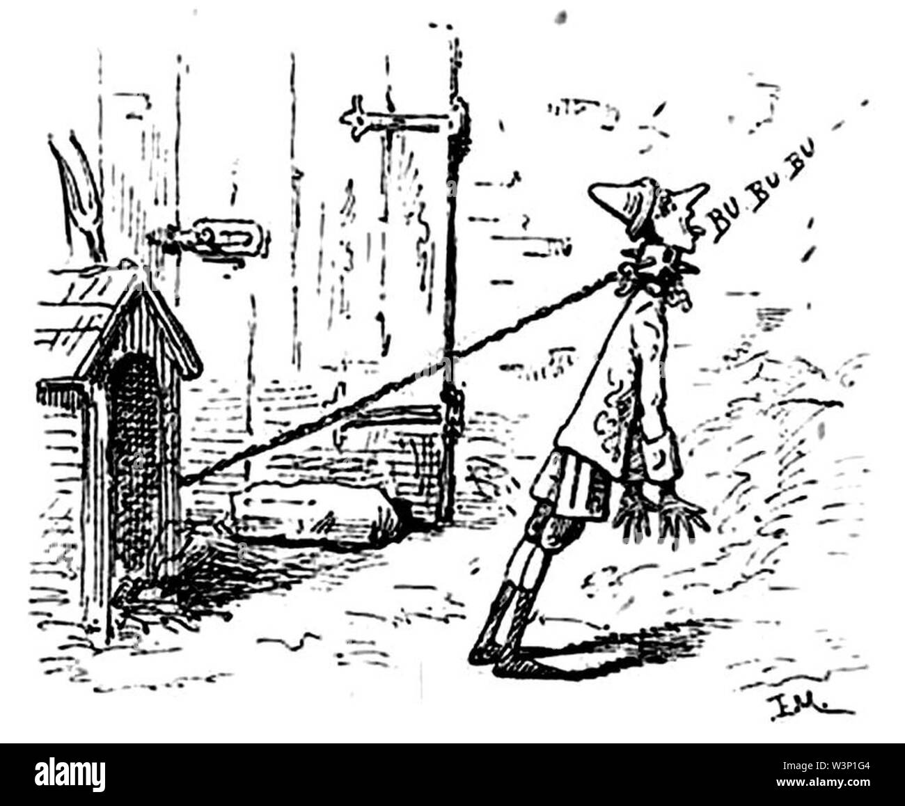 Collodi - Le avventure di Pinocchio, Bemporad, 1892 (page 110) de la récolte. Banque D'Images