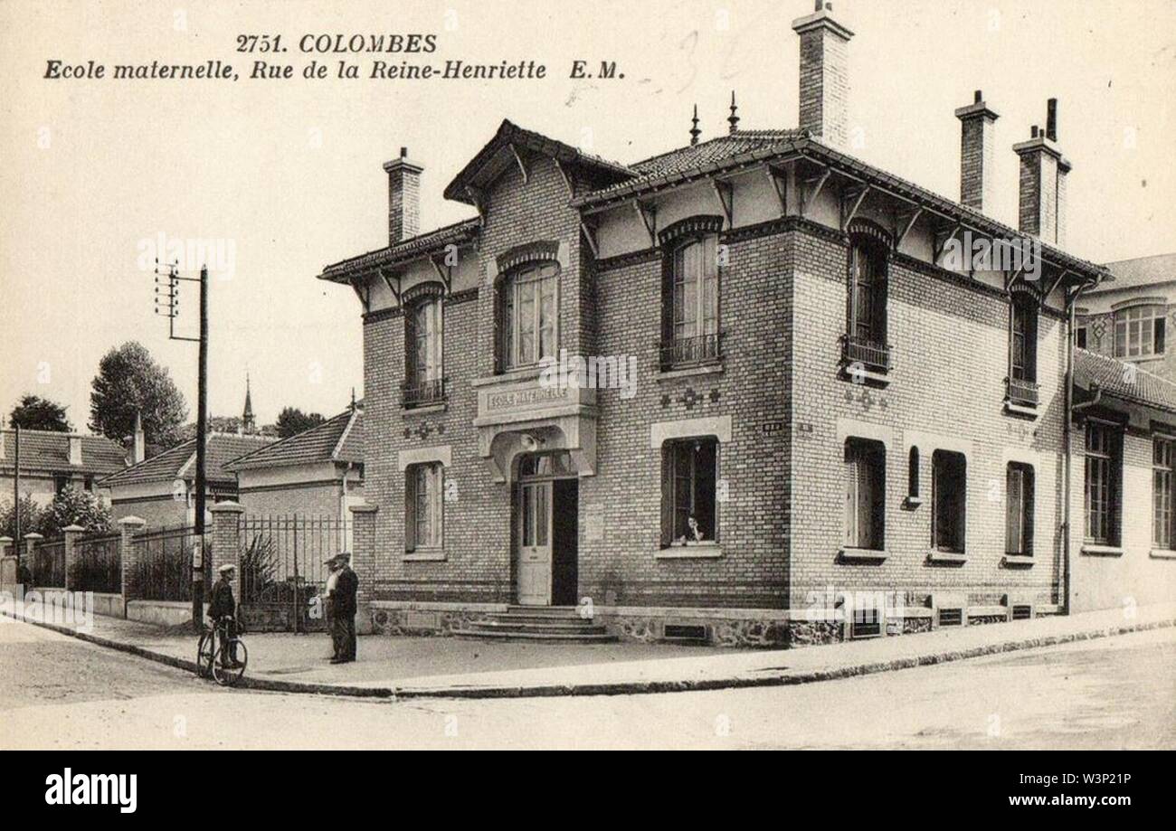 Colombes.Rue de la Reine-Henriette. Banque D'Images