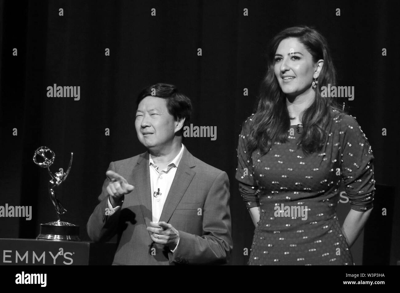 16 juillet 2019 - North Hollywood, CA, USA - 16 juillet 2019 - North Hollywood, Californie - Ken Jeong, D'Arcy Carden. la 71e annonce les nominations aux Emmy Awards tenue à Saban Media Center. Crédit photo : Faye Sadou/AdMedia (crédit Image : © Faye Sadou/AdMedia via Zuma sur le fil) Banque D'Images