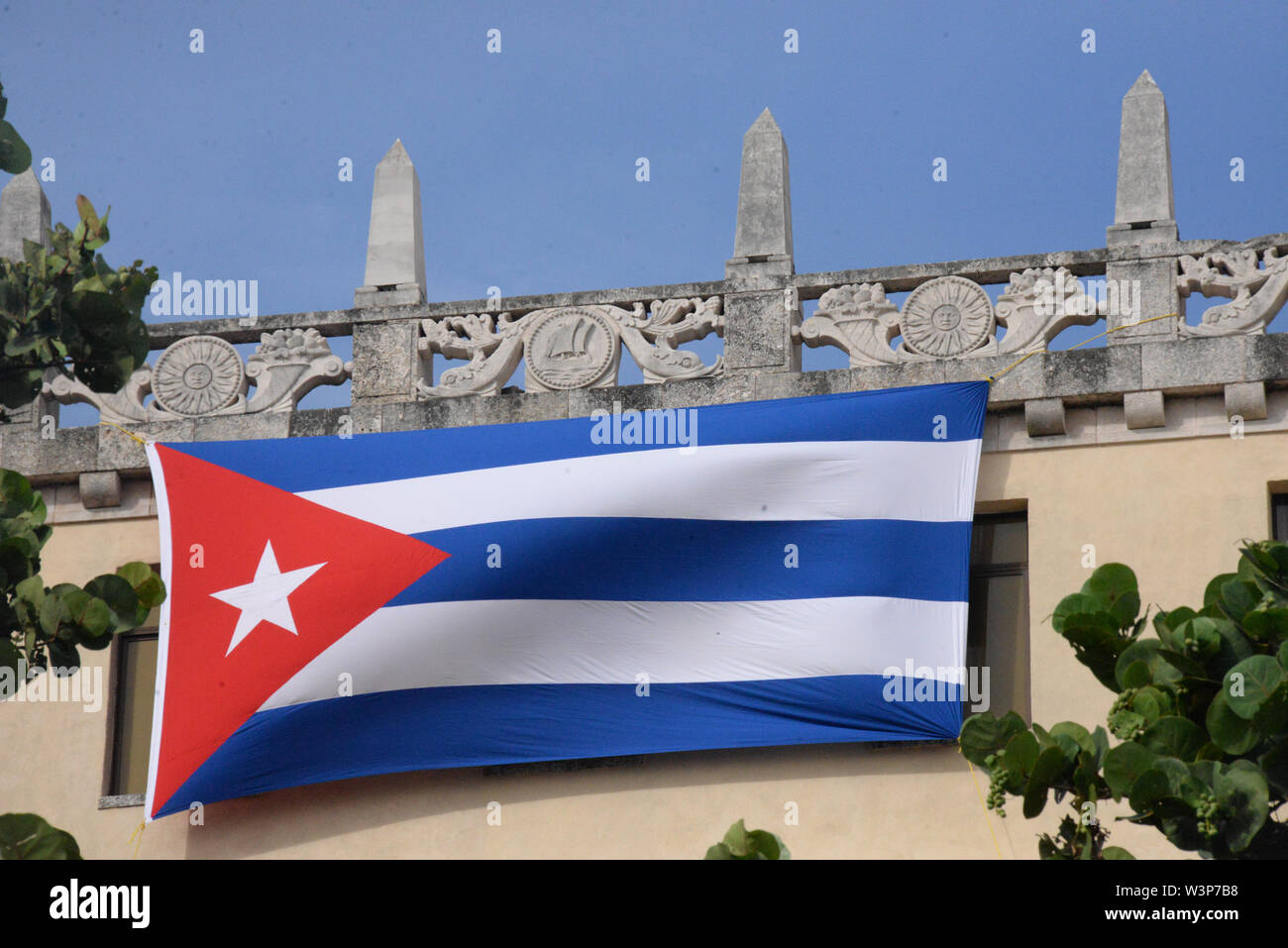 Amérique latine, des Caraïbes, de Cuba, de La Havane, Vedado, El Malecon, l'Hôtel Nacional Banque D'Images