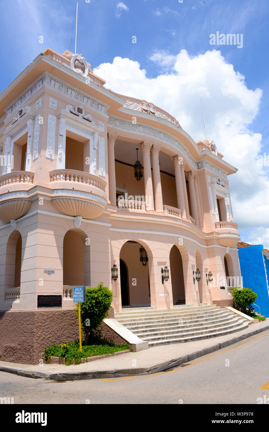 Amérique latine, Caraïbes, Cuba, Sancti Spiritus, Parque Serafin Sanchez, Biblioteca Rubén Martínez Villena Provincial Banque D'Images