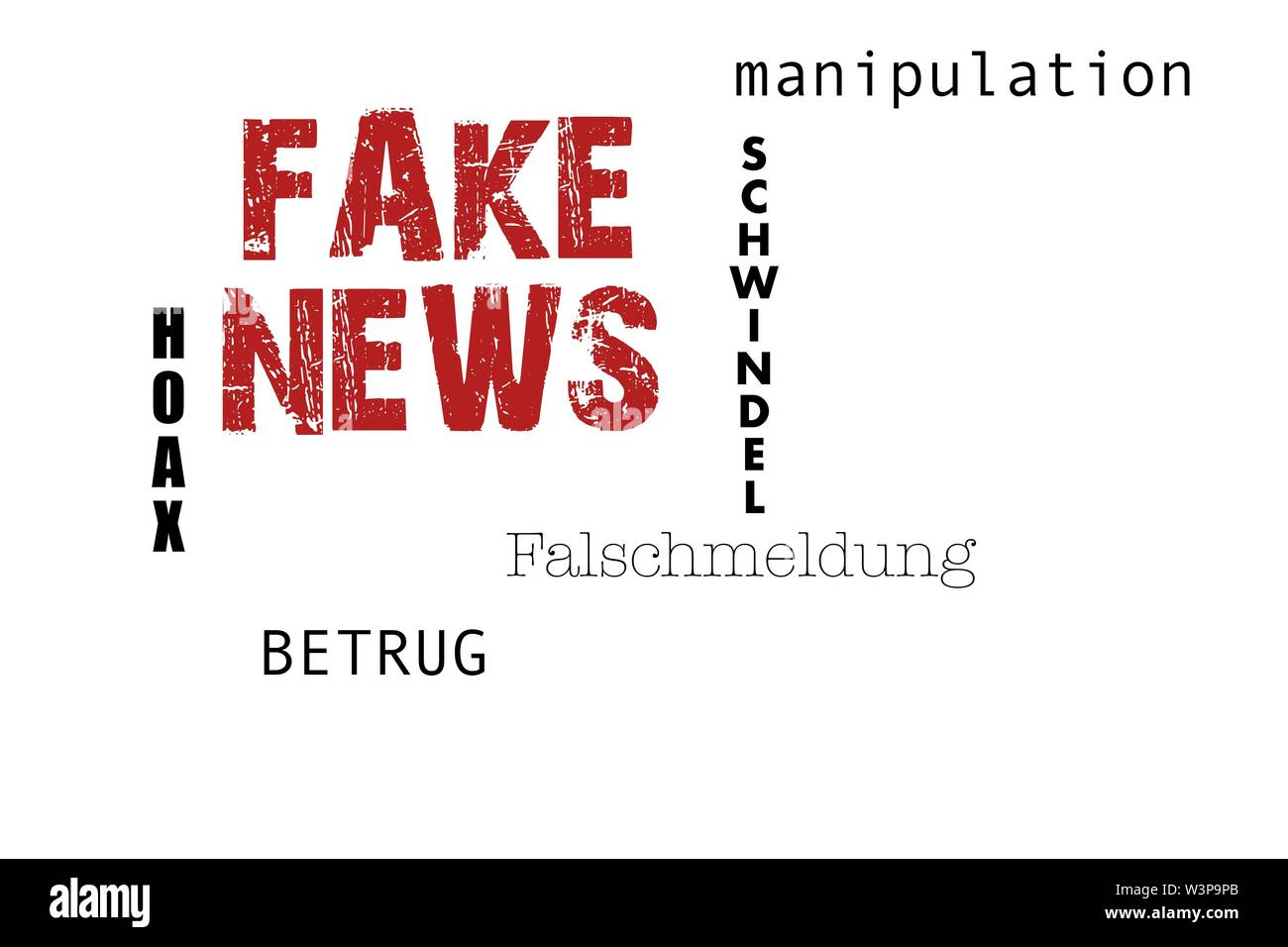 Image symbole pour le sujet de fausses nouvelles, Allemagne Banque D'Images