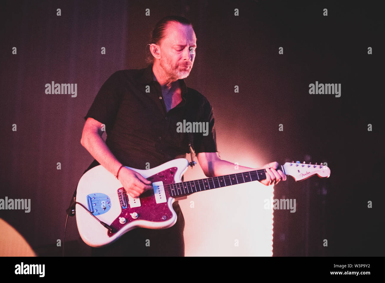 Le chanteur-compositeur britannique Thom Yorke réalise en direct durant l'Collisioni Festival le 16 juillet 2019, à Barolo Banque D'Images