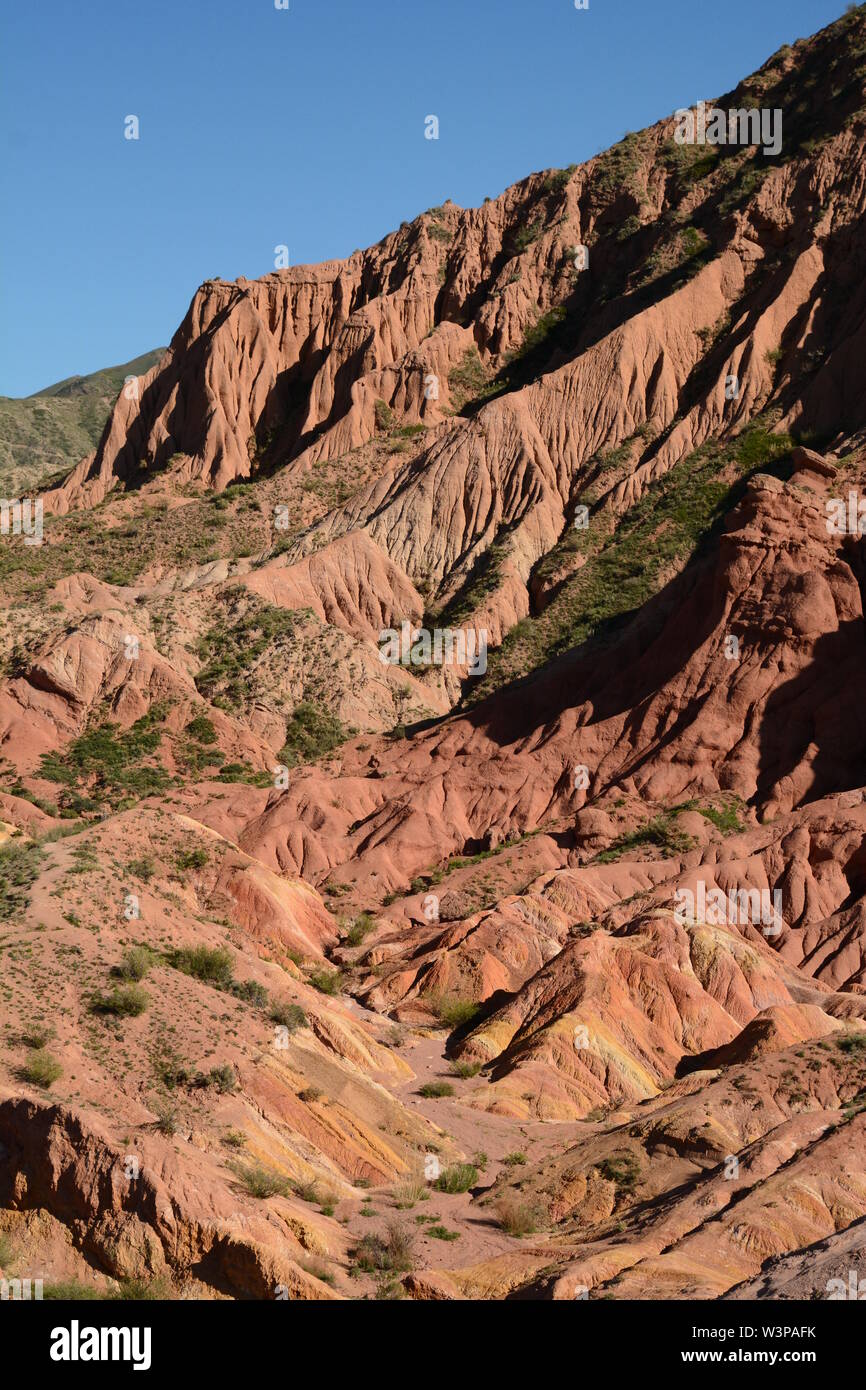 Skazka, ou des Fées, canyon. Région de l'Issyk Kol. Kirghizistan Banque D'Images