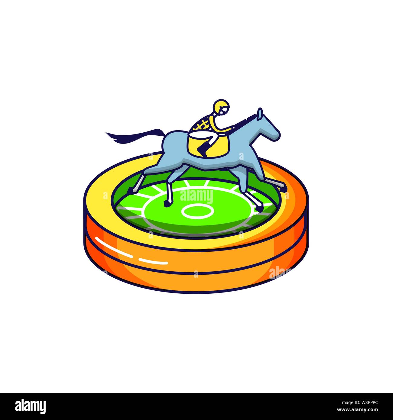 Jeu de roulette de casino avec l'hippodrome vector illustration design Illustration de Vecteur