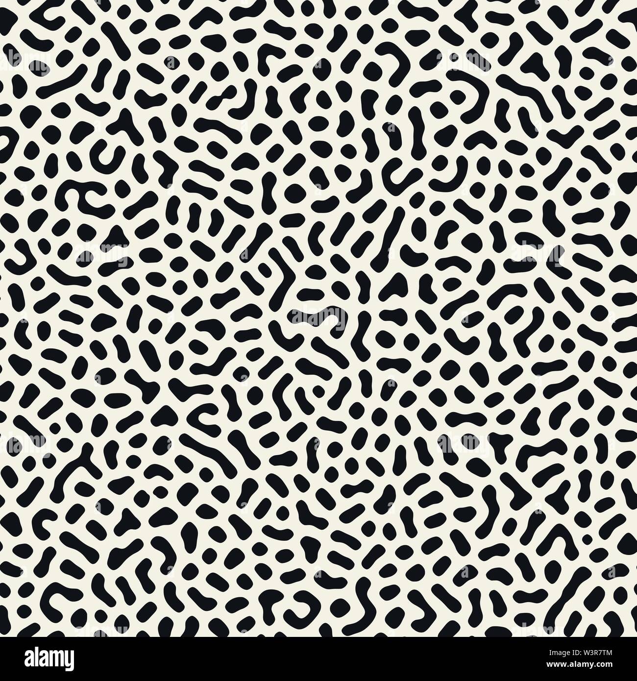 Vector pattern. transparente Des formes organiques monochrome de texture. Résumé fond arrondi élégant lignes malpropre. Illustration de Vecteur