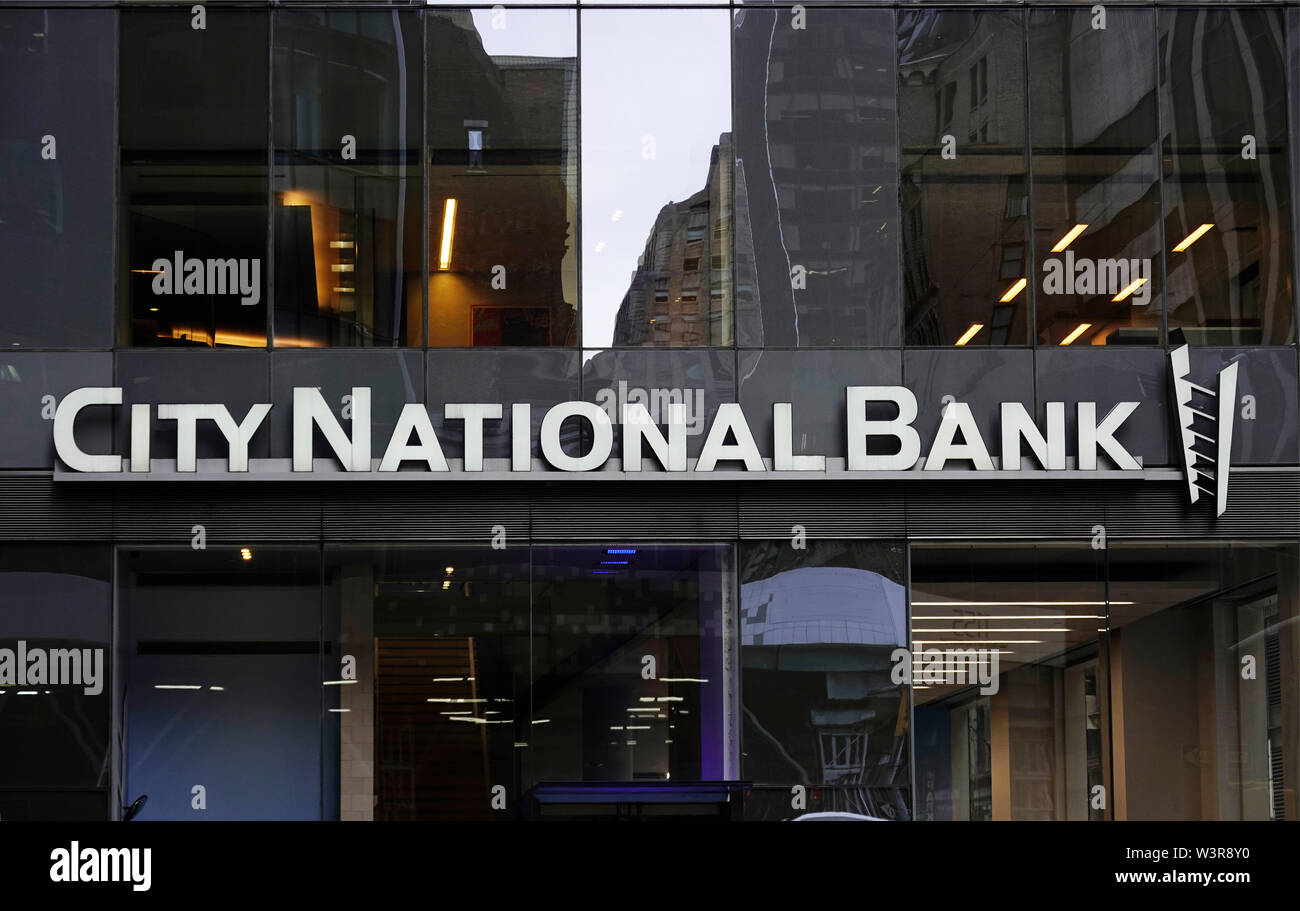 City National Bank à Manhattan NYC Banque D'Images