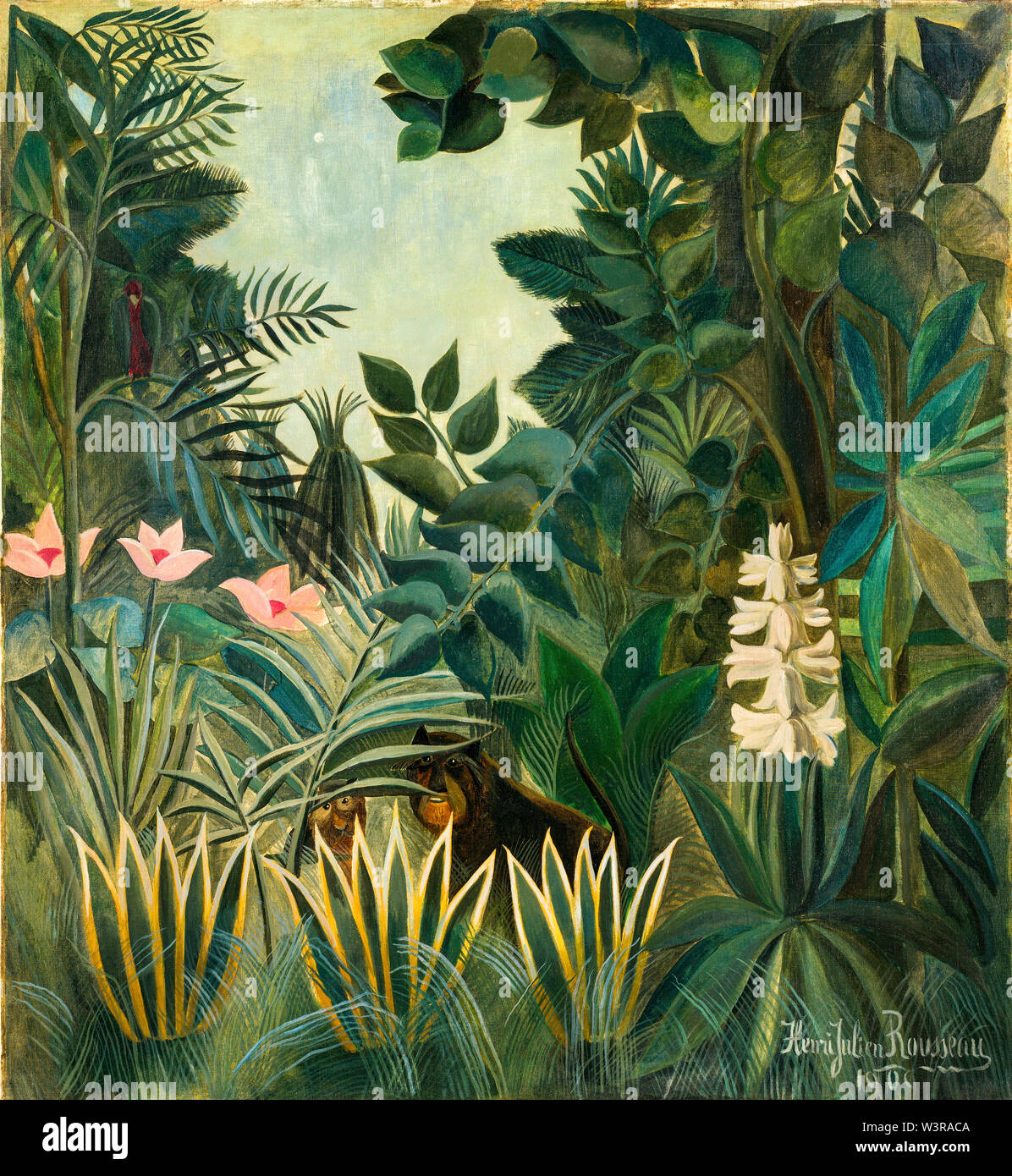 Henri Rousseau, la Jungle équatoriale, la peinture de paysages, 1909 Banque D'Images